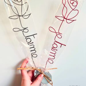 Rose à personnaliser en fil d'acier