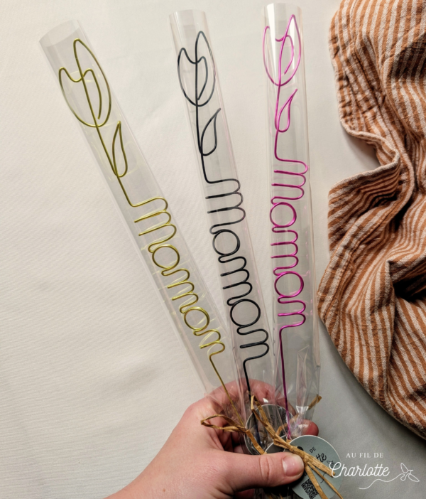 Fleur Tulipe en fil de fer Fête des mères