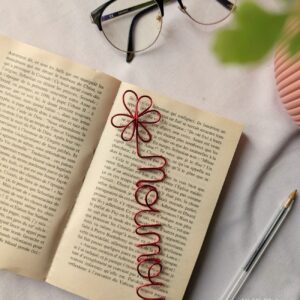 Marque page en fil de fer personnalisé fleur