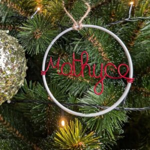 Boule de noel personnalisée en fil d'acier
