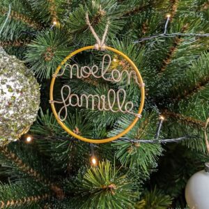 Boule de noel personnalisée en fil d'acier