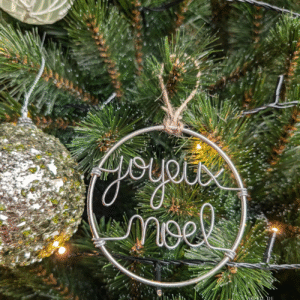 Boule de noël personnalisée prénom mot