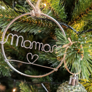 Boule de noël personnalisée prénom mot