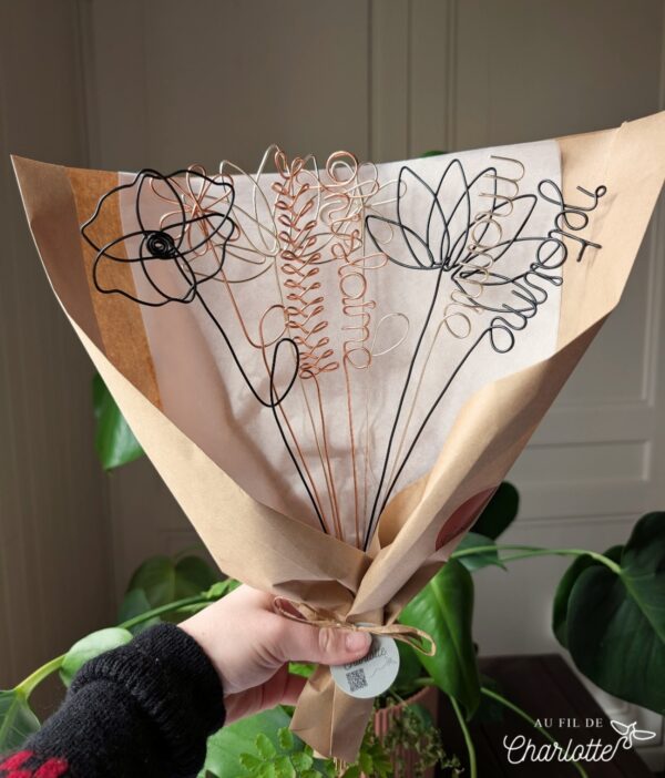 Bouquet de fleurs en fil à personnaliser