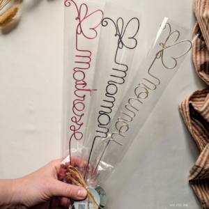 Fleurs papillon en fil de fer Maman Maitresse Nounou