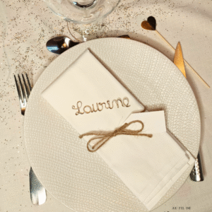 Marque place table mariage anniversaire prénom fil de fer