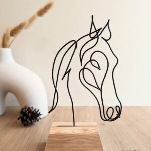 Tête de cheval sur socle