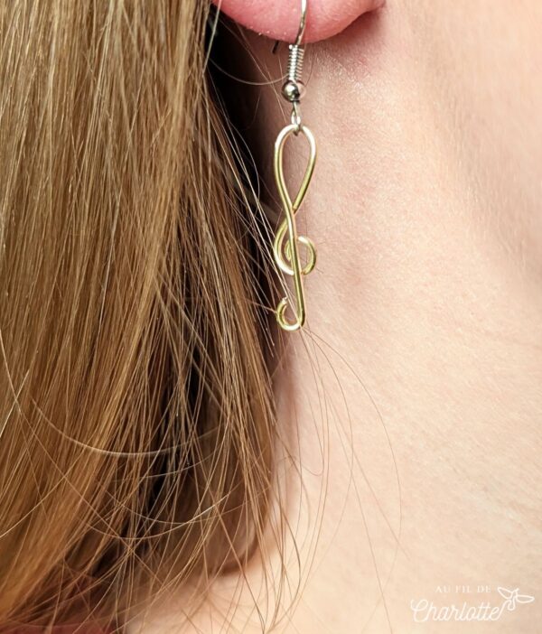 Boucles d'oreilles clé de sol