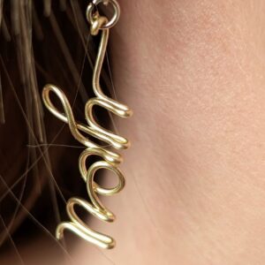 Boucle d'oreilles prénom ou mot personnalisable