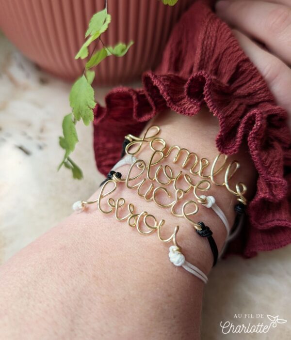 Bracelet personnalisé en fil