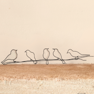 Branche d'oiseau famille fil de fer