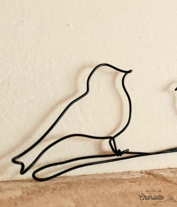 Branche d'oiseau famille fil de fer