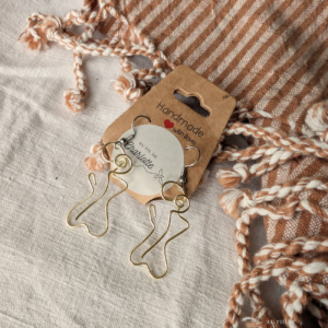 Boucles d'oreilles fil de fer silhouette femme