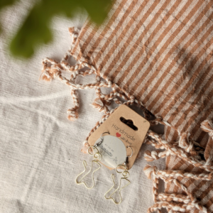 Boucles d'oreilles fil de fer silhouette femme