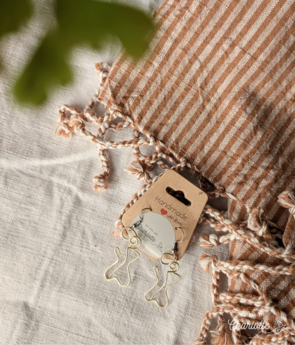 Boucles d'oreilles fil de fer silhouette femme