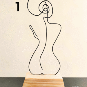 Silhouette de femme minimaliste en fil de fer