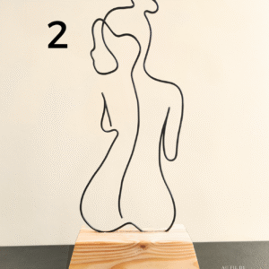 Silhouette de femme minimaliste en fil de fer