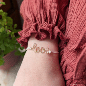 Bracelet prénom mot personnalisé fil de fer