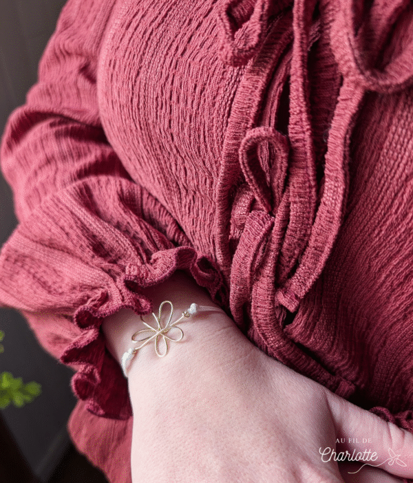 Bracelet prénom mot personnalisé fil de fer