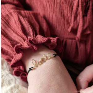 Bracelet prénom mot personnalisé fil de fer