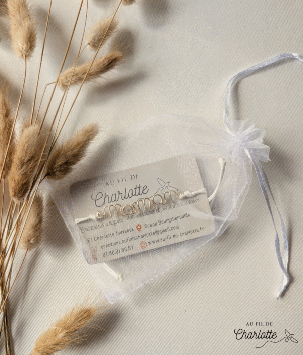 Bracelet prénom mot personnalisé fil de fer