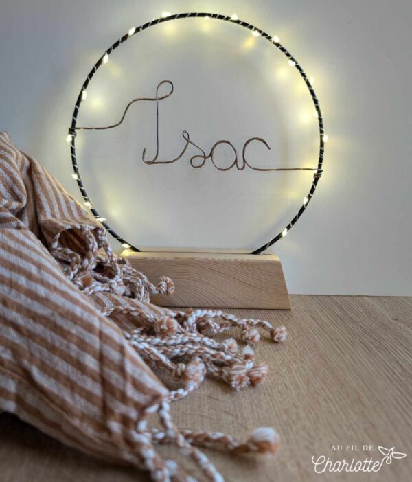 Cercle lumineux 20 cm à personnaliser