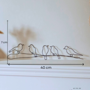 Branche d'oiseaux en fil de fer