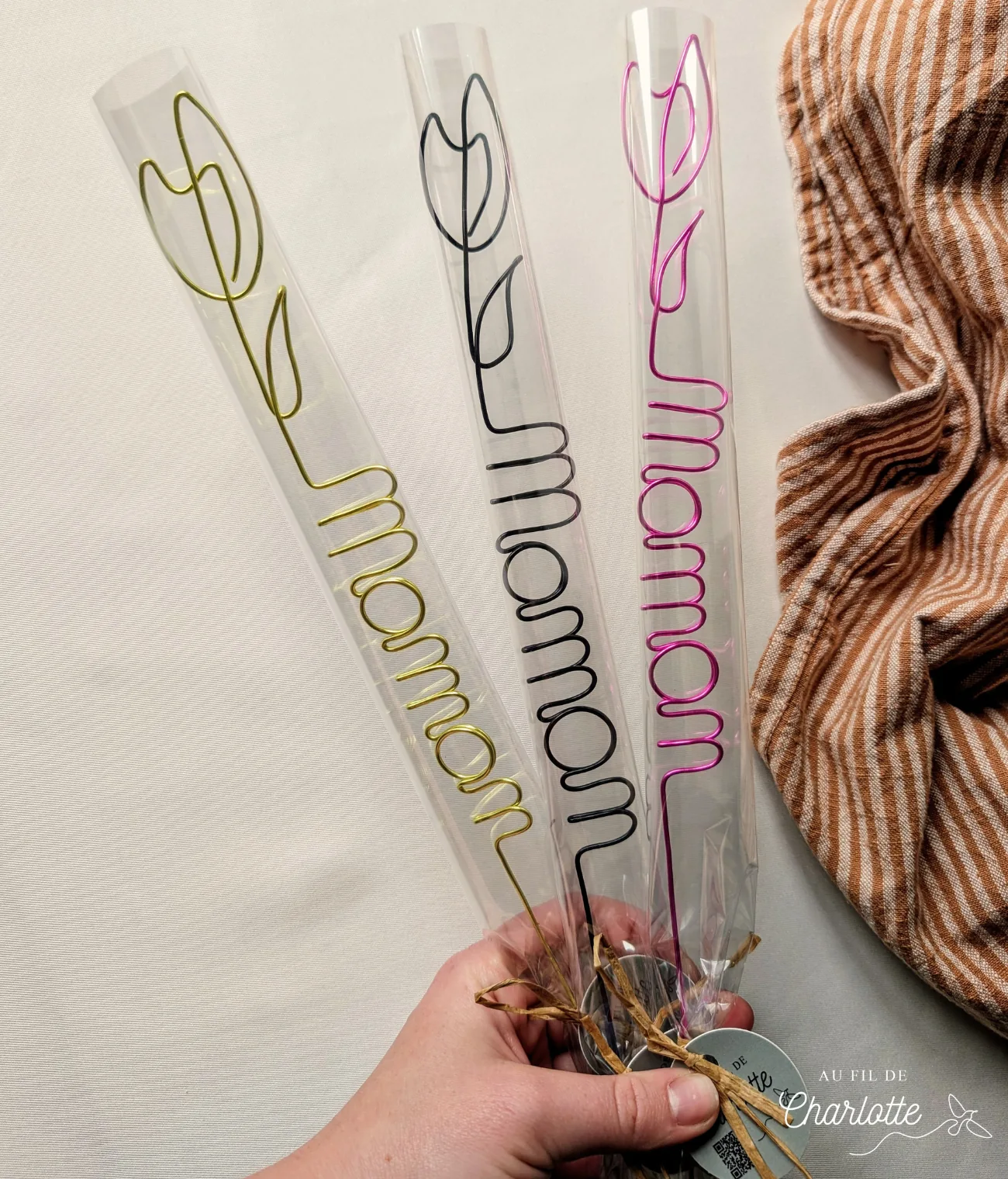 Fleur Tulipe en fil de fer Fête des mères