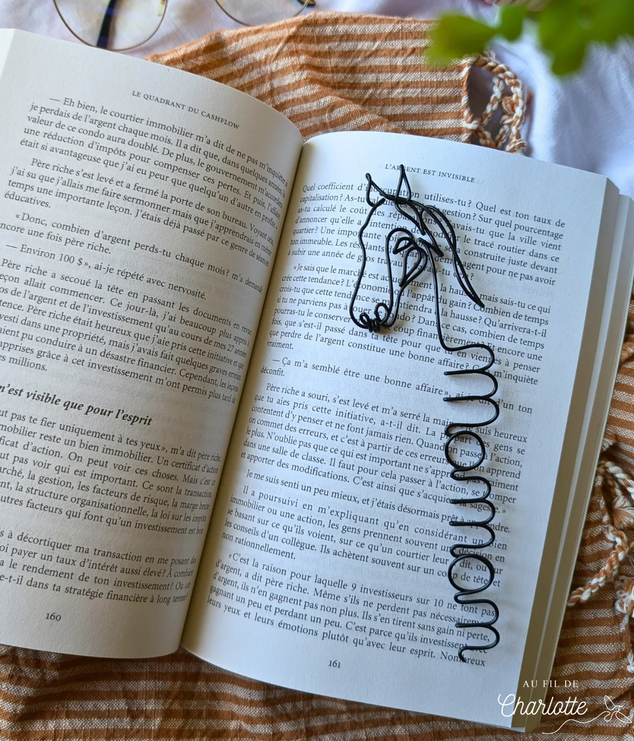 Marque page tête de cheval prénom fil de fer