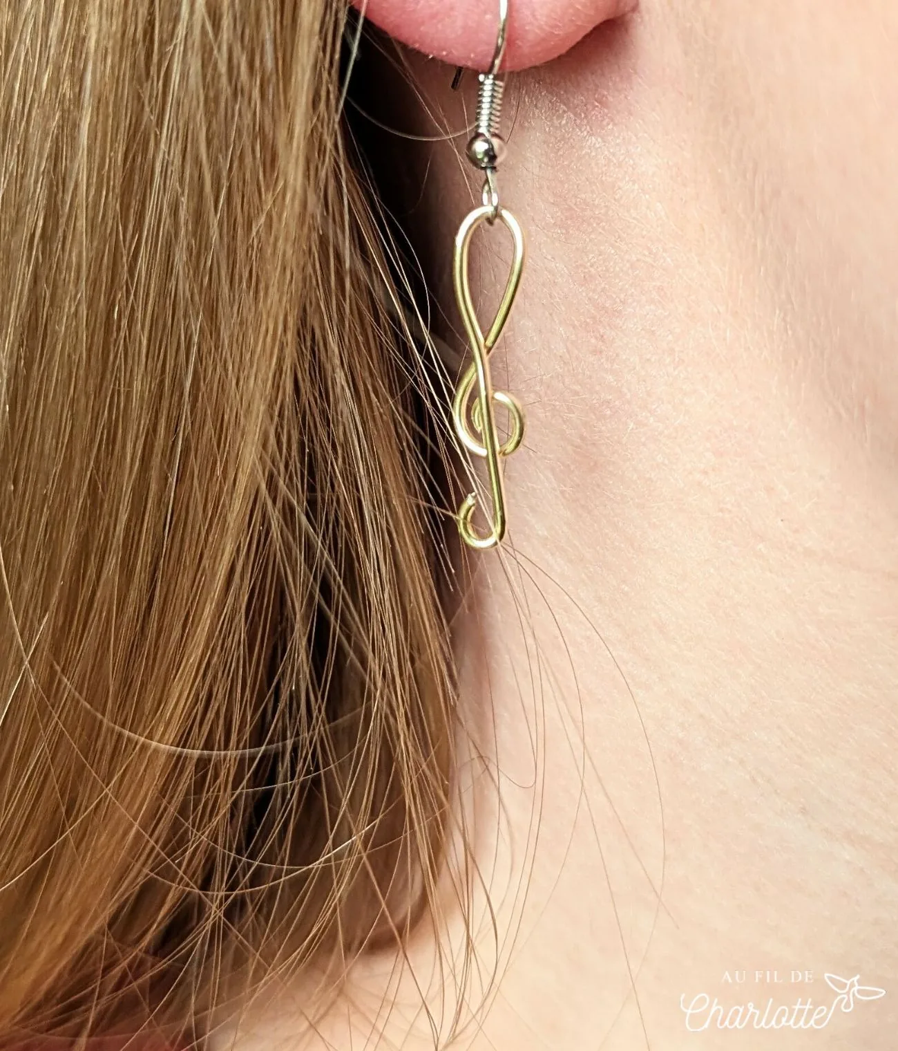 Boucles d'oreilles clé de sol