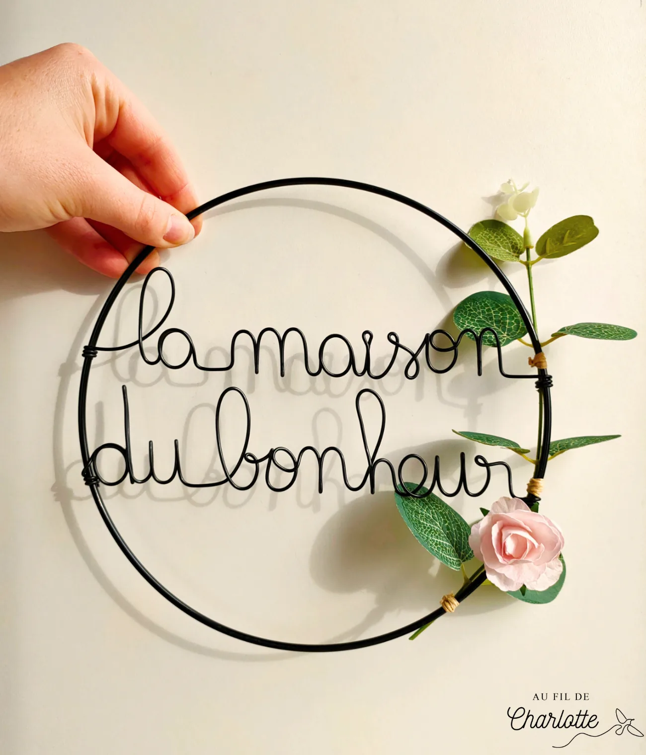 Cercle la maison du bonheur fil de fer