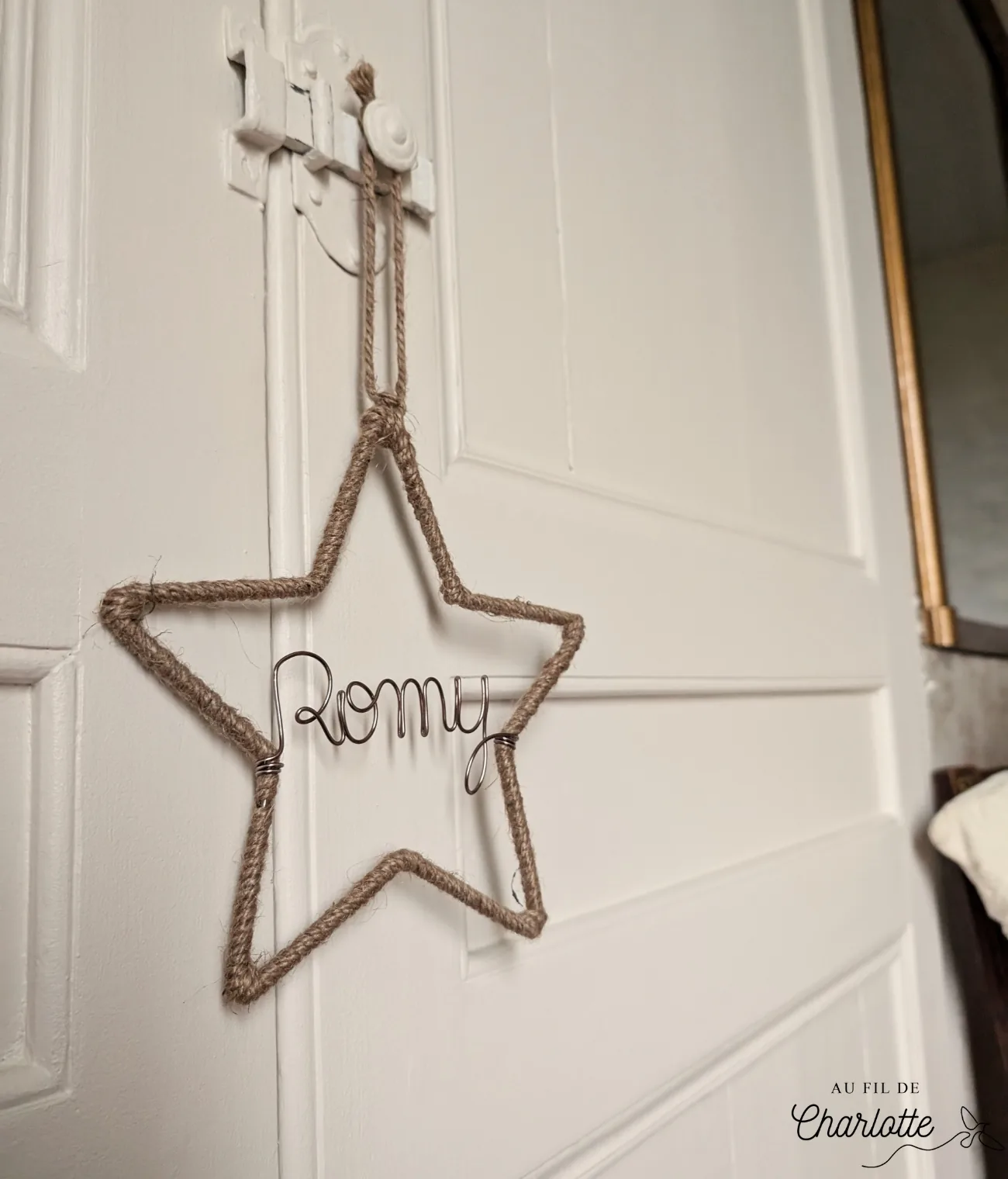 Etoile prénom mot en fil de fer