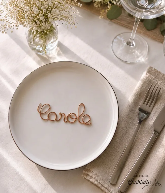 Marque Place En Fil De Fer Mariage