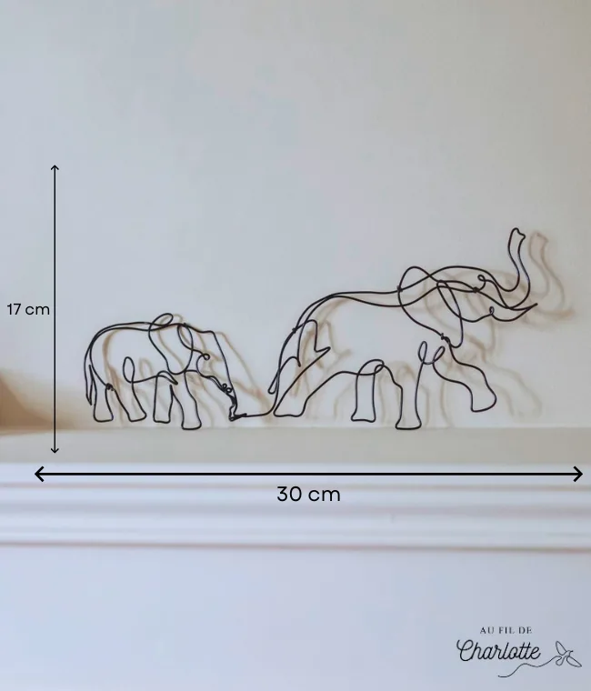 Eléphant en fil de fer