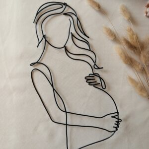 Femme enceinte fil de fer décoration à accrocher