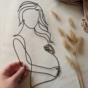 Femme enceinte fil de fer décoration à accrocher