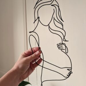 Femme enceinte fil de fer décoration à accrocher