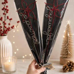 Rose de noël en fil de fer