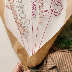 Bouquet de mariage personnalisé en fil de fer