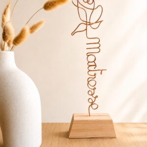 rose personnalisé en fil de fer