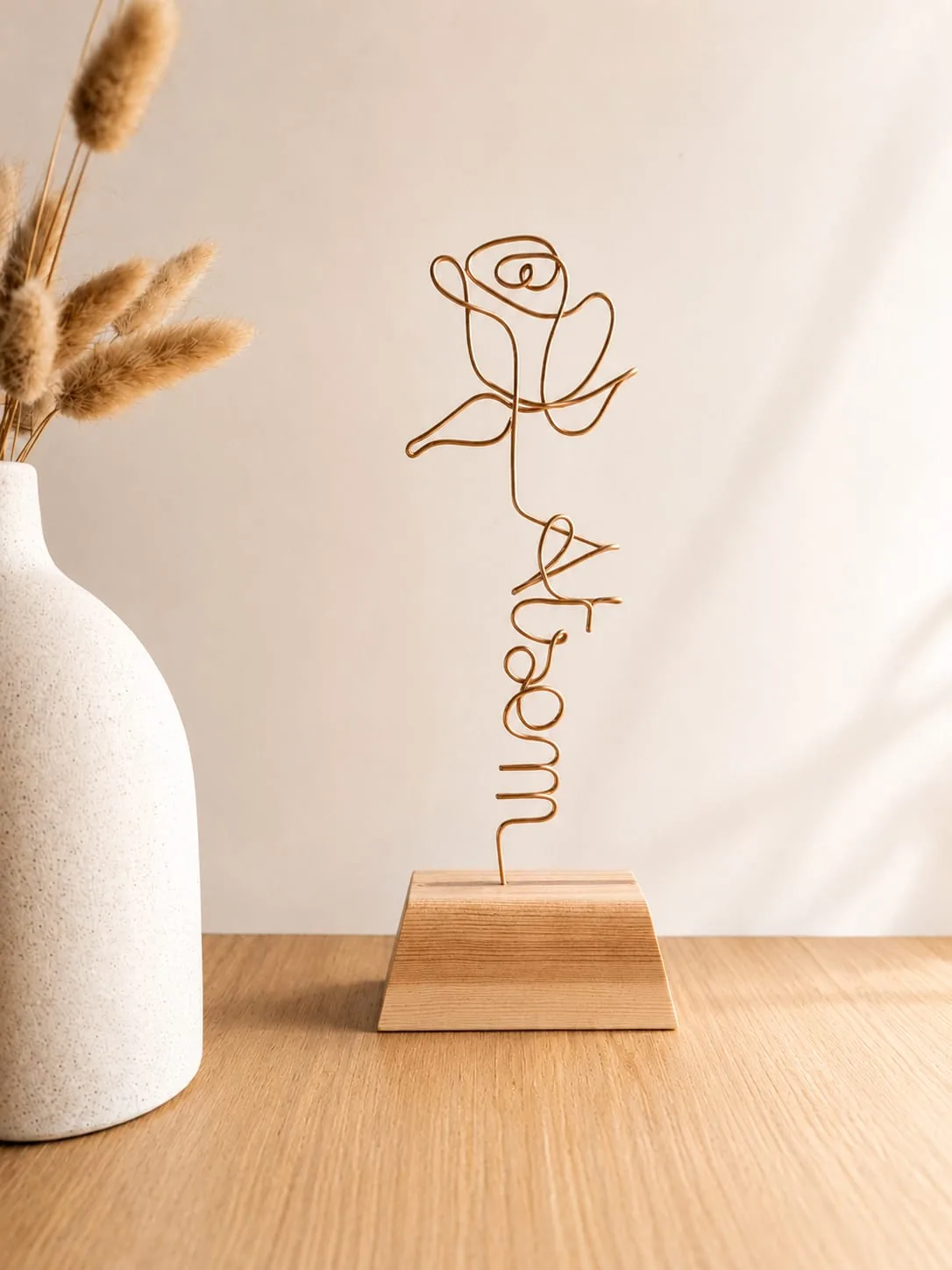 rose personnalisé en fil de fer