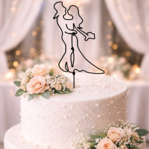 Décoration de gâteau de mariage / cake toper personnalisé en fil de fer