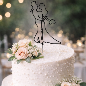 Décoration de gâteau de mariage / cake toper personnalisé en fil de fer