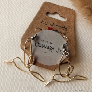 Boucles d'oreilles colibri en fil plaqué or