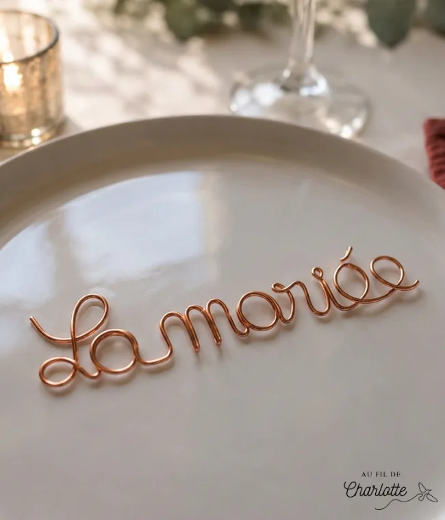 Marque Place En Fil De Fer Mariage