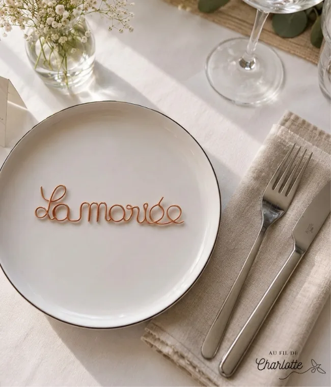 Marque Place En Fil De Fer Mariage