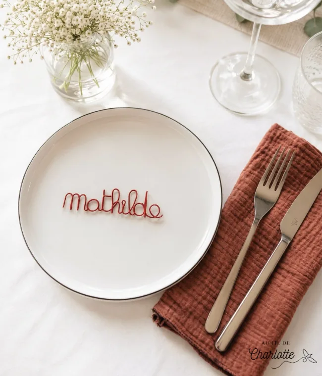 Marque Place En Fil De Fer Mariage