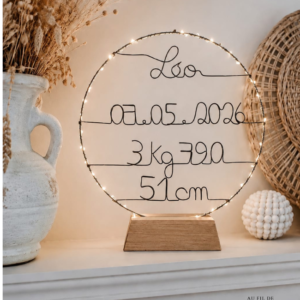 cercle lumineux personnalisé cadeau naissance